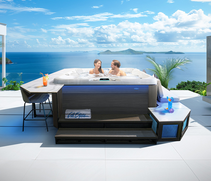 Calspas hot tub being used in a family setting - Cedar Park